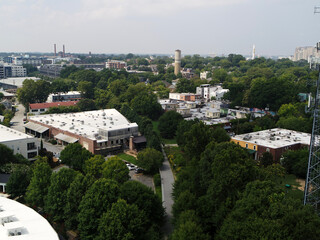 Fototapeta na wymiar The Atlanta Beltline Area, Downtown -- AERIAL VIEW, In July 2021 ( Photo Series)
