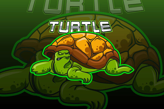 turtle mascot esport logo design