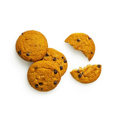 Isolated cookies on white background