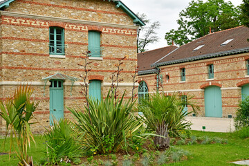 Fototapeta na wymiar Paris; France - july 8 2021 : the Auteuil greehouses garden in the 16th arrondissement