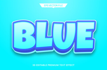 blue navy color 3d editable text style effect