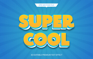 super cool blue 3d editable text style effect
