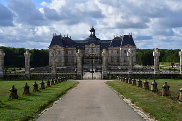 Fototapeta na wymiar Vaux le Vicomte, France - august 23 2020 : the historical castle