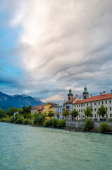 Obraz na płótnie Canvas Colorful architecture in Innsbruck, Austria