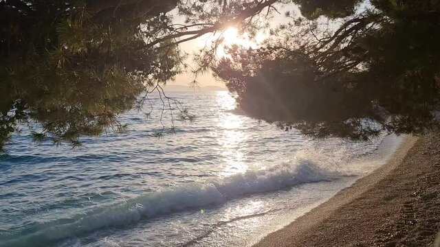sunset in the sea