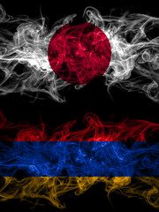 Smoke flags of Japan, Japanese and Armenia, Armenian