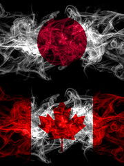 Smoke flags of Japan, Japanese and Canada, Canadian