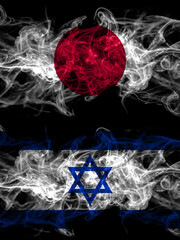 Smoke flags of Japan, Japanese and Israel, Israeli