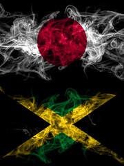 Smoke flags of Japan, Japanese and Jamaica, Jamaican