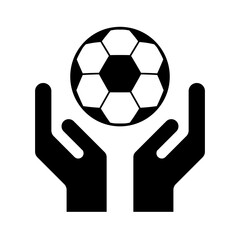 Soccer, football ball symbol, single goal isolated design vector illustration, web game  object