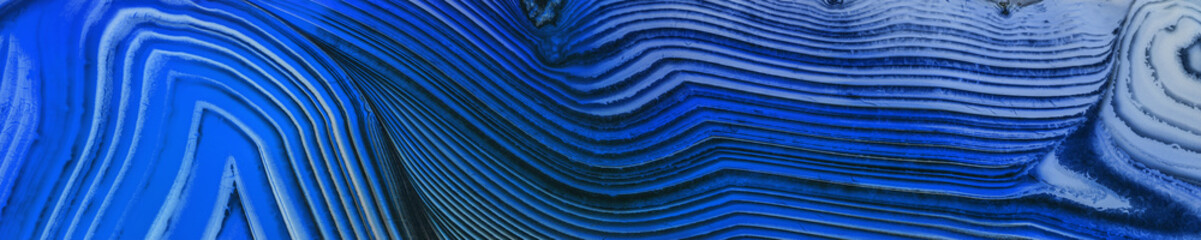 blue agate fine texture stripe with dark lines - obrazy, fototapety, plakaty