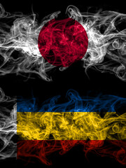 Smoke flags of Japan, Japanese and Russia, Russian Rostov Oblast