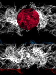 Smoke flags of Japan, Japanese and Russia, Russian, Crimea