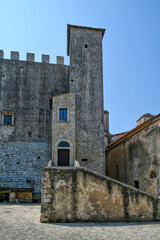 A small square in the medieval quarter of Maenza, a medieval town in the Lazio region, Italy.