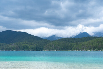 Obraz premium The Eibsee near Grainau in Bavaria