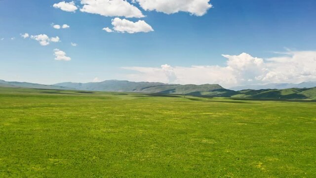 Nalati grassland with the blue sky.