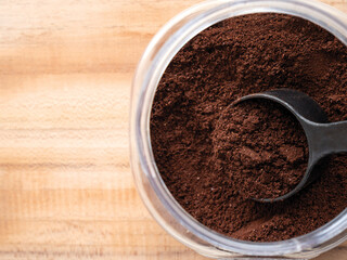 Ground coffee