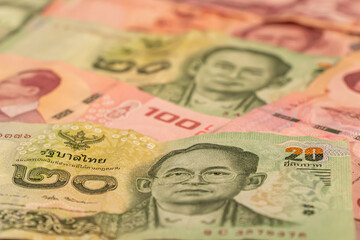 Obraz premium Thai baht. THB banknotes. Thailand, TH