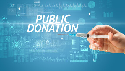 Syringe needle with virus vaccine