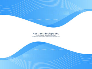 Abstract beautiful blue wave design background