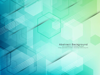 Stylish colorful hexagon shapes geometric background