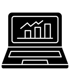 stock market solid icon