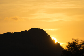 sunset in the mountains