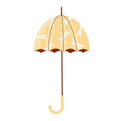 Stylish cartoon umbrella isolated on a white background.