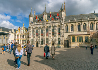 Obraz premium The Beautiful Medieval Town of Bruge in Belgium