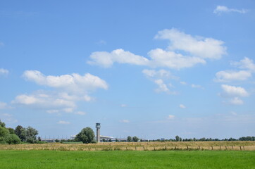 landscape with a control tower