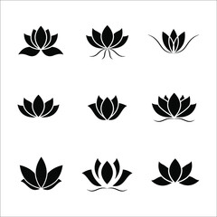 lotus icon set. lotus pack symbol vector elements for infographic web
