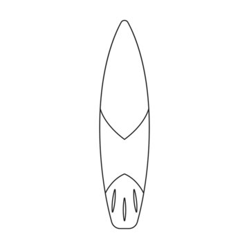 recommend clip art: Surfboard vector icon.Outline vector icon isolated on white background surfboard.
