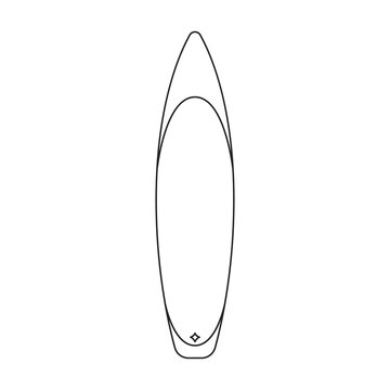 recommend clip art: Surfboard vector icon.Outline vector icon isolated on white background surfboard.