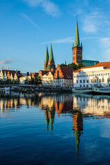 Lübeck, Abendstimmung an der Trave