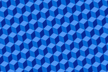 Blue cubes geometric pattern