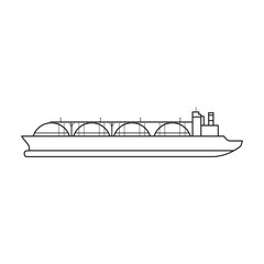 Barge vector icon.Outline vector icon isolated on white background barge.