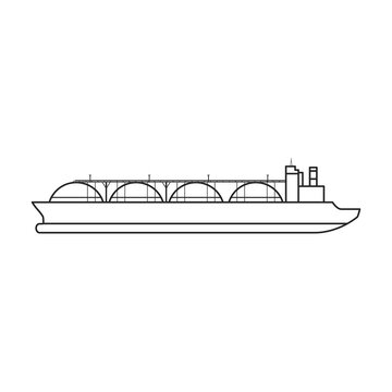 recommend clip art: Barge vector icon.Outline vector icon isolated on white background barge.
