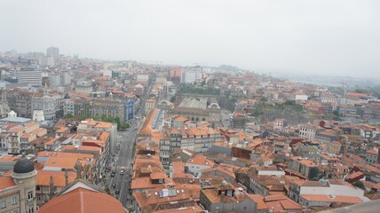 Fototapeta na wymiar Porto old town panorama roofs