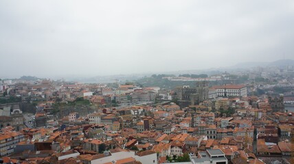 Fototapeta na wymiar Porto old town panorama roofs