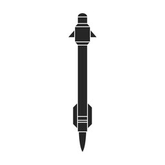 Ballistic missile vector icon.Black vector icon isolated on white background ballistic missile.