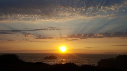 Sunset views from Sutro Baths, San Francisco 