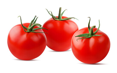 Tomatoes isolated on white background with clipping path