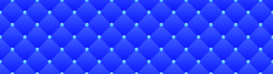 Blue luxury background with blue beads. Seamless vector illustration. 