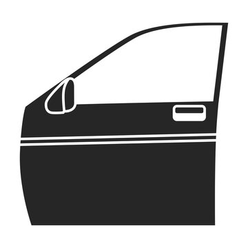 Car door vector icon.Black vector icon isolated on white background car door.