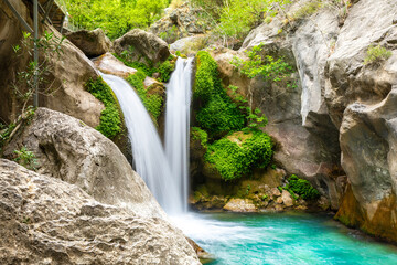 Sapadere canyon and beautiful waterfall, Alanya, Turkey