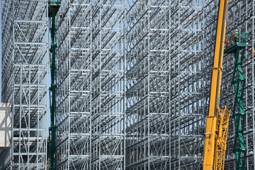 Errichtung eines Hochregallagers in Waldneukirchen, Oberösterreich, Österreich, europa © Spitzi-Foto