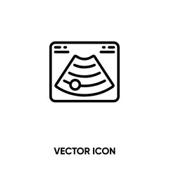 Ultrasound vector icon. Modern, simple flat vector illustration for website or mobile app.Sonogram symbol, logo illustration. Pixel perfect vector graphics	