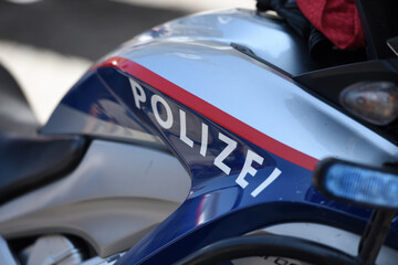 Polizei-Motorrad in Oberösterreich, Österreich