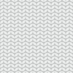 Tile grey knitting vector pattern or winter background