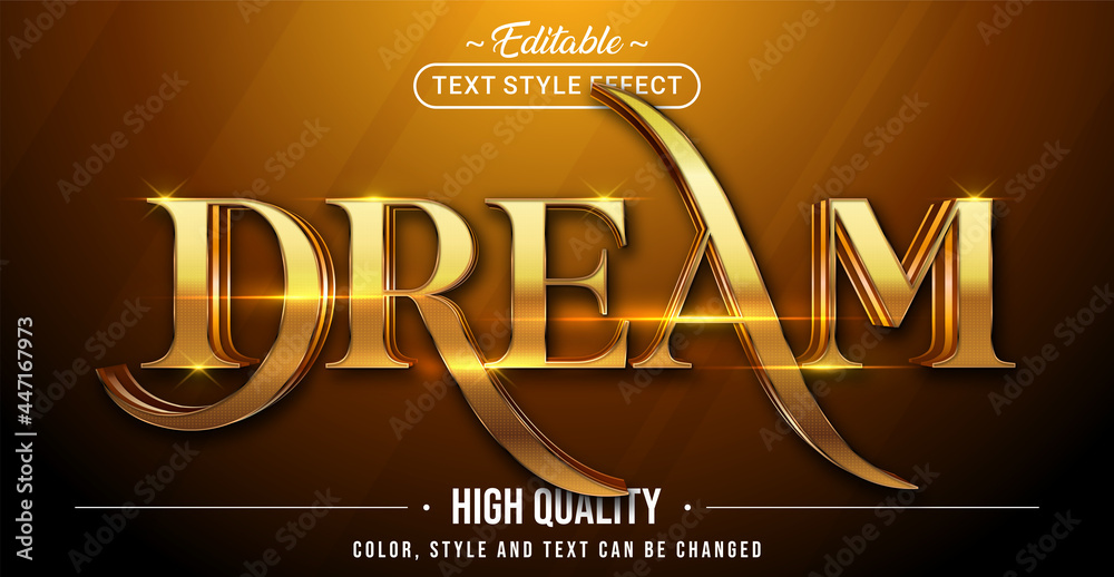 Poster editable text style effect - dream text style theme.